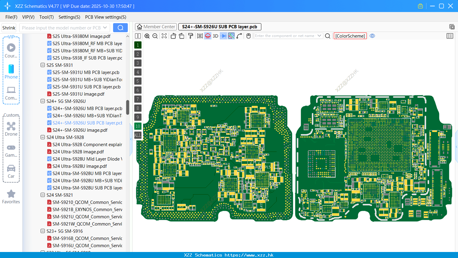 Samsung S24+-SM-S926U SUB PCB Layer